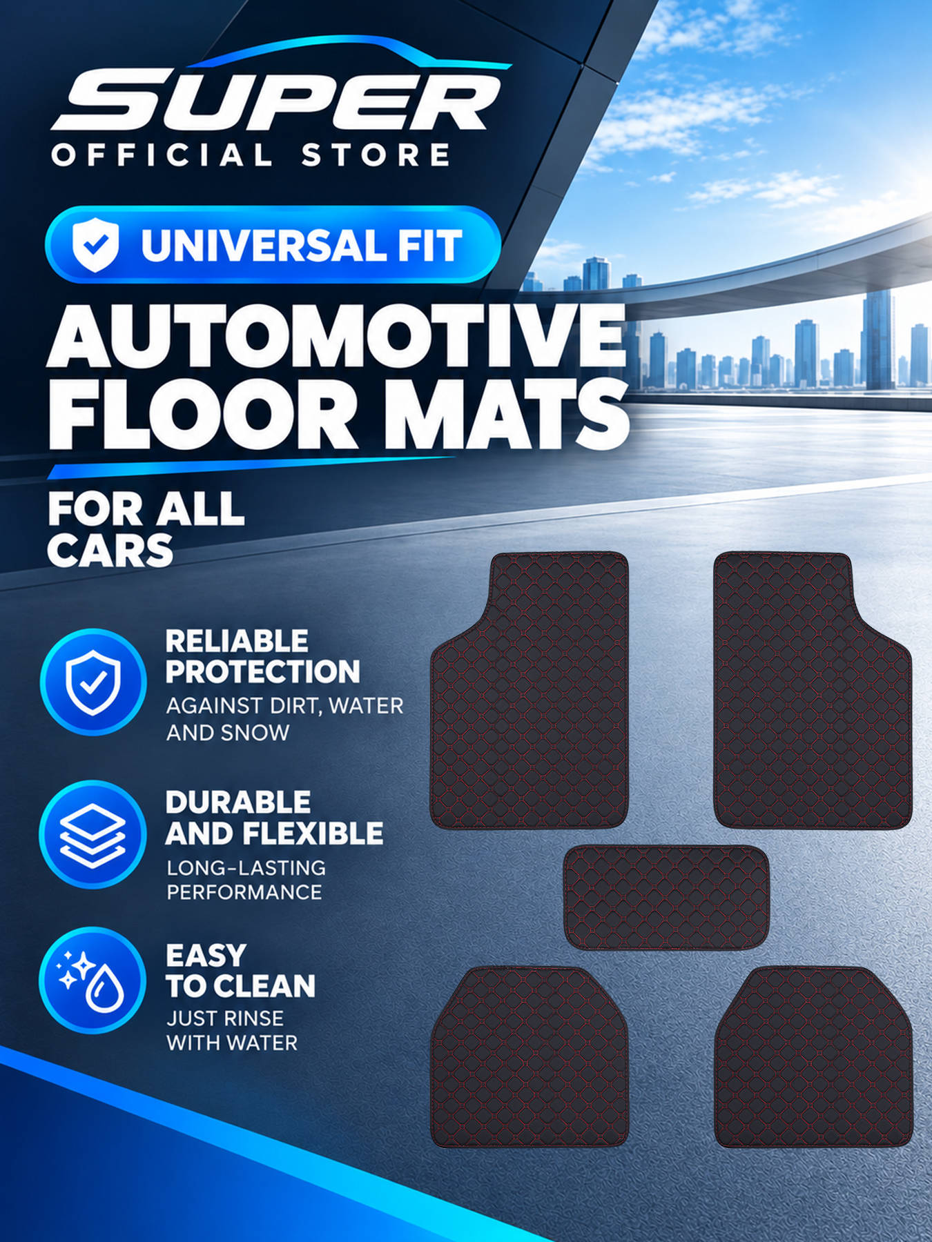 Car Floor Mats Universal Waterproof Leather - Car Floor Mats Full Set Universal