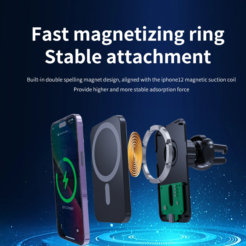 Magnetic Wireless Car Charger  - Magnetic Phone Holder For Car Vent review and price