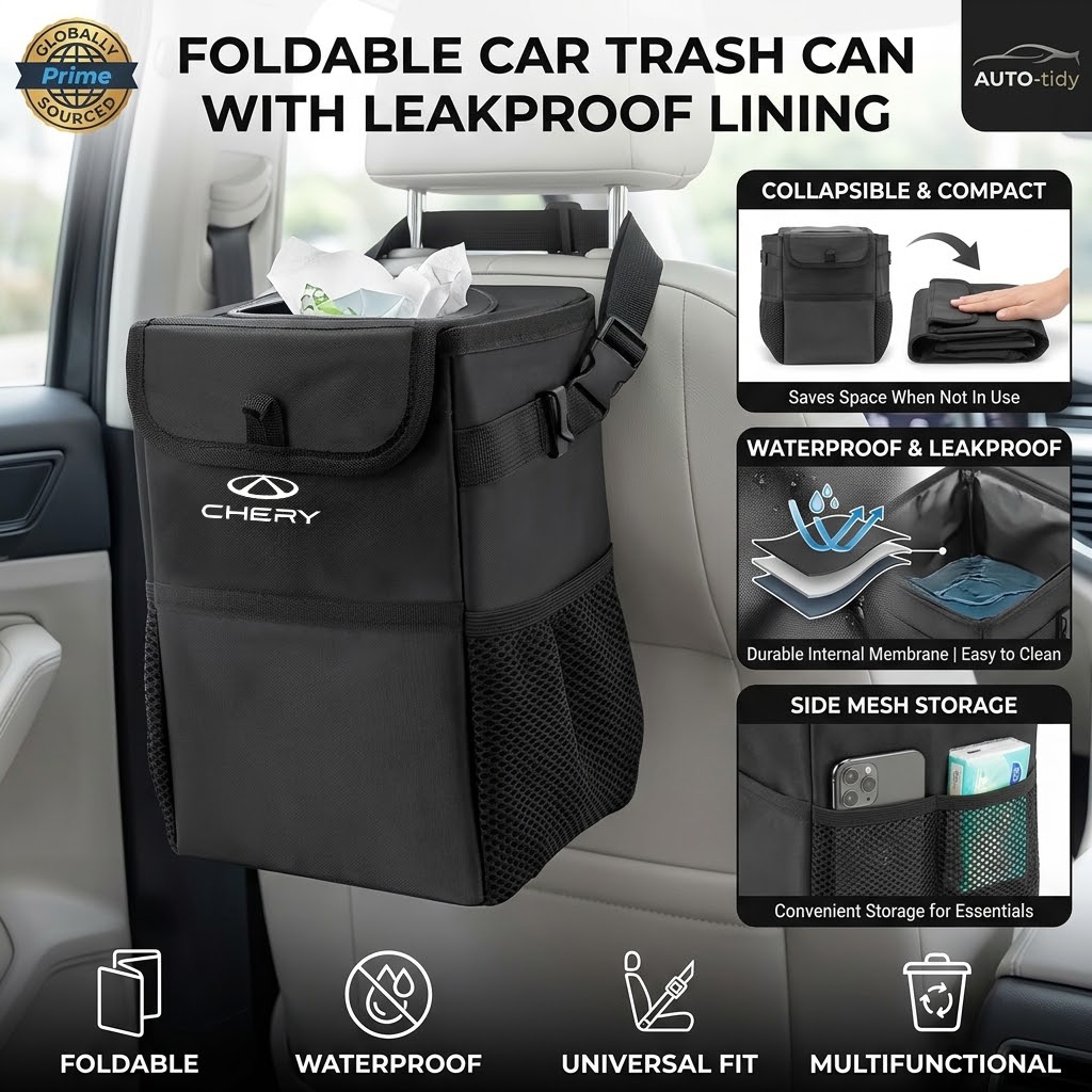 Foldable portable leak-proof w - Waterproof Car Trash Can With Lid review and price