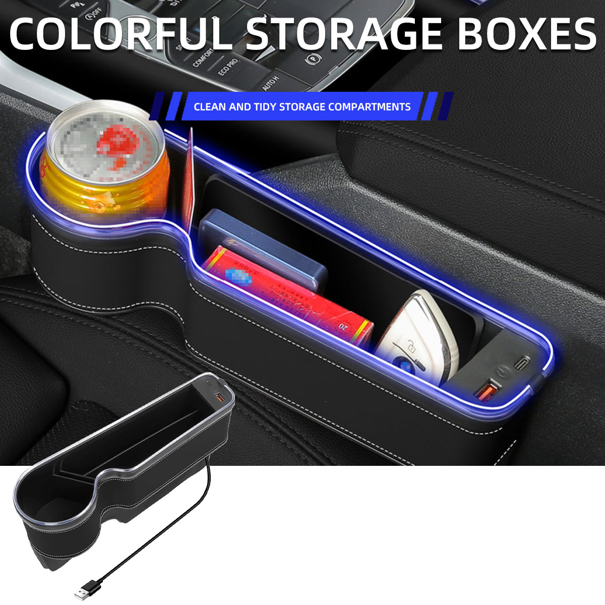 Car Seat Gap Filler Cup Holder - Seat Gap Filler Organizer With Usb Charger review and price