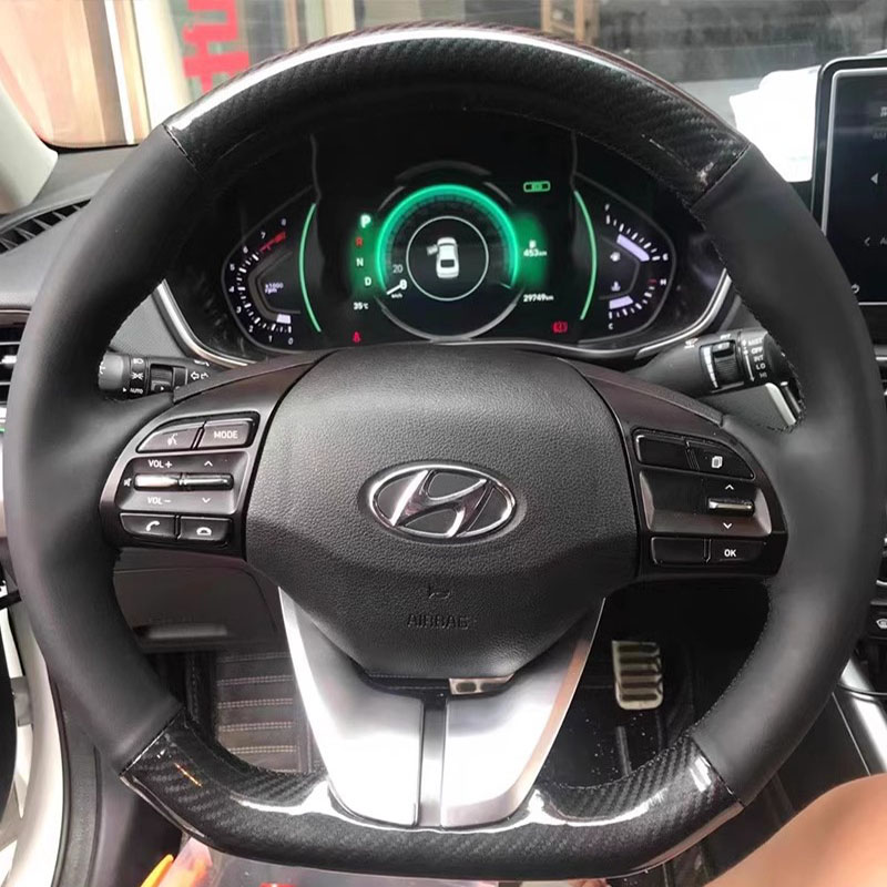 For Hyundai Elantra 4 2016-201 - Car Steering Wheel Cover Anti Slip Breathable review and price