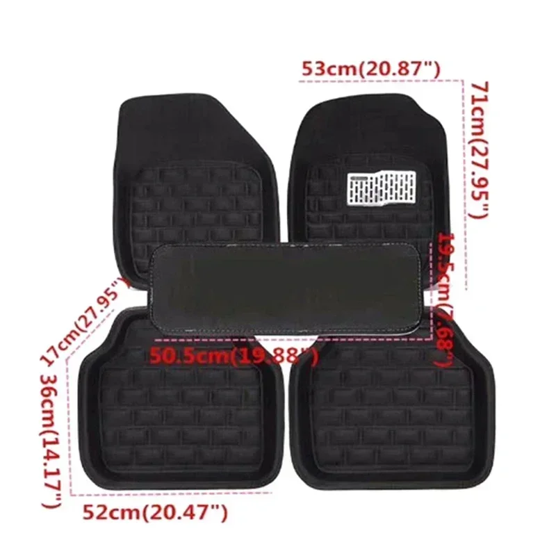 5pcs Premium Easy Clean Waterp - Car Floor Mats Universal Waterproof Leather review and price