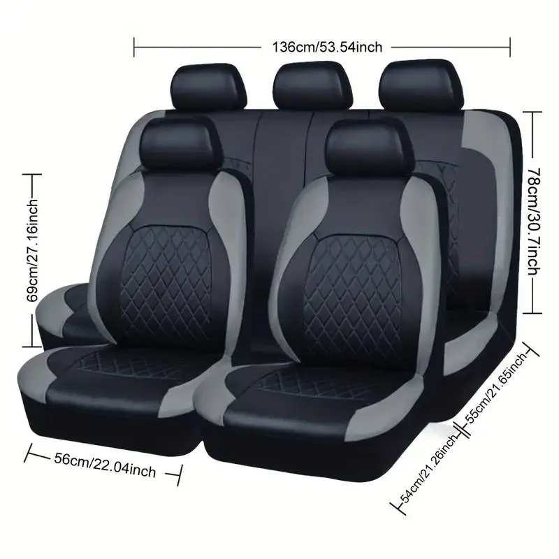 Universal Faux Leather Car Sea - Leather Car Seat Covers Full Set Universal review and price