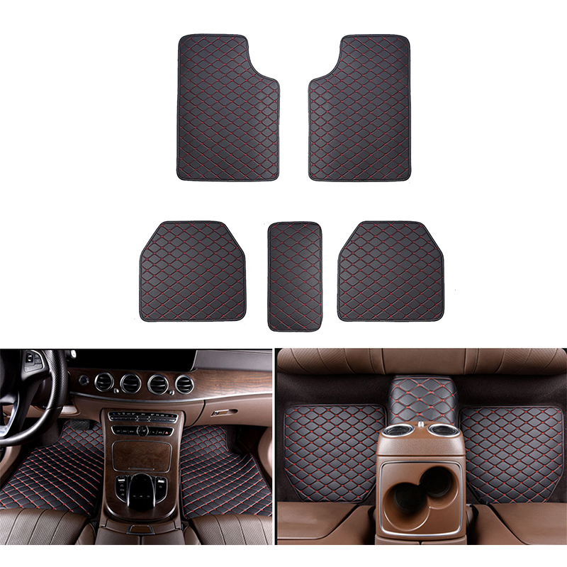 5PCS Universal Fit Car Floor M - Car Floor Mats Universal Waterproof Leather review and price