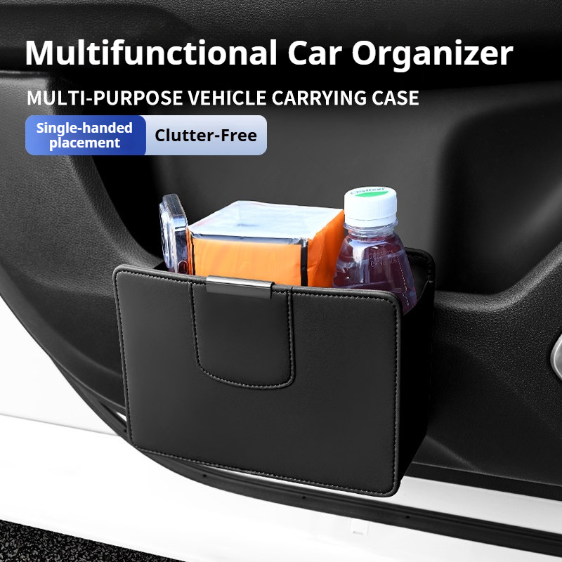 Car Trash Can Hanging Leather  - Waterproof Car Trash Can With Lid review and price