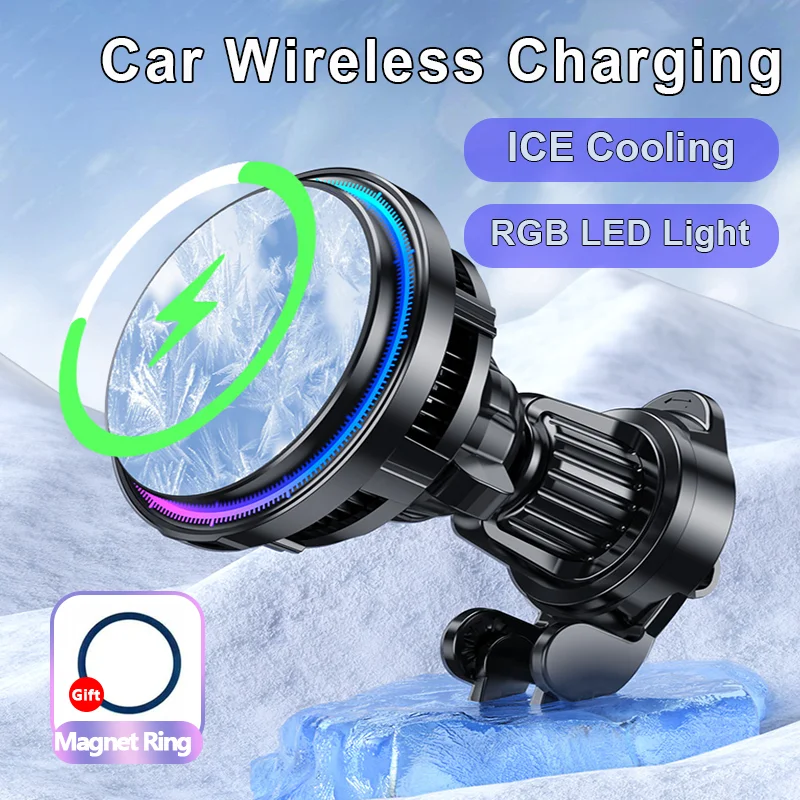 ice Cooling Magnetic Wireless  - Wireless Car Charger Mount Fast Charging review and price
