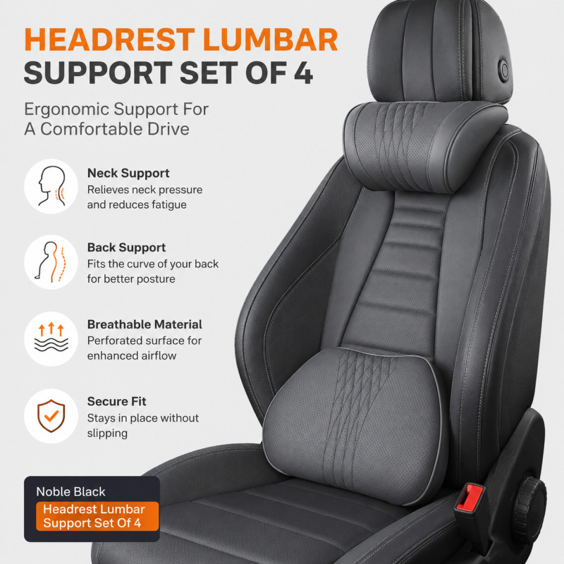 Car Headrest Neck Pillow Memor - Memory Foam Car Neck Pillow Lumbar Support review and price