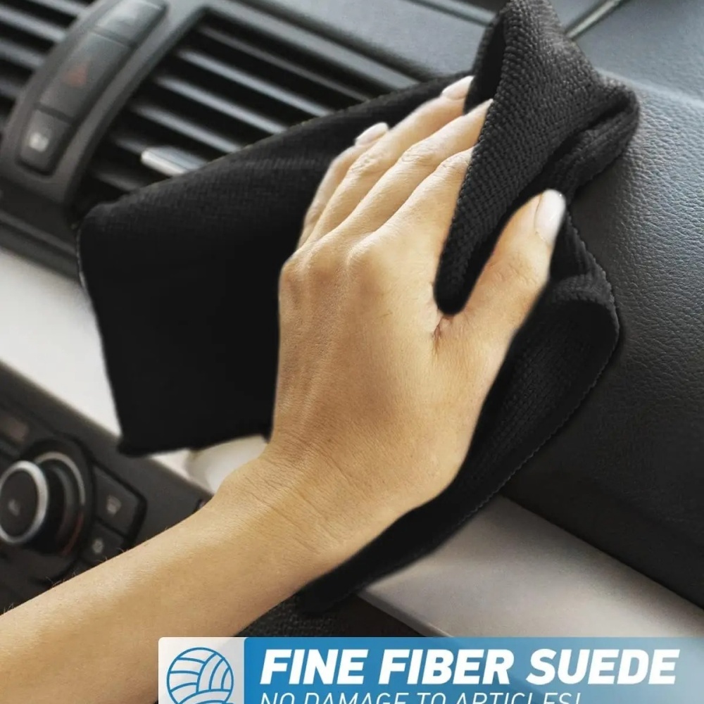 Black Microfiber Cleaning Clot - Microfiber Car Drying Towel Super Absorbent review and price