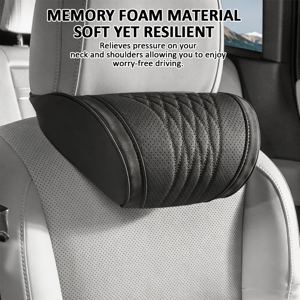 Luxurious Memory Foam Car Head - Memory Foam Car Neck Pillow Lumbar Support review and price