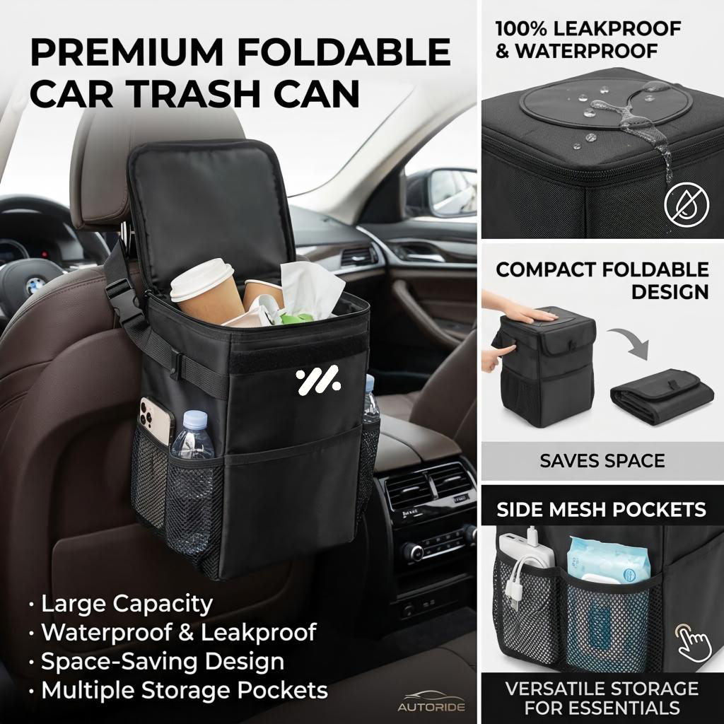 Waterproof car trash can stora - Waterproof Car Trash Can With Lid review and price