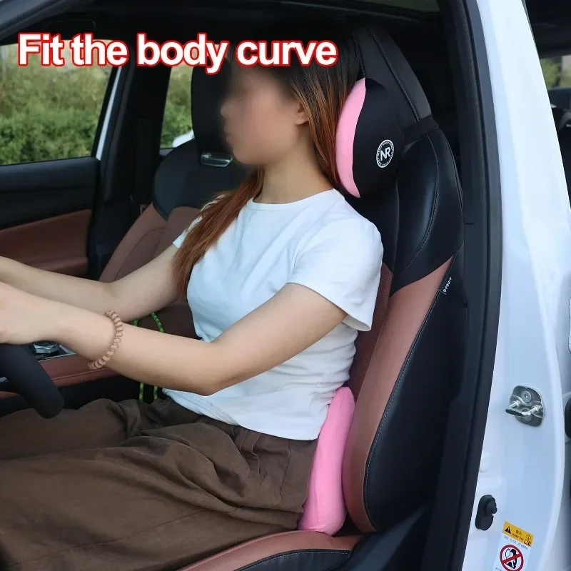 For Driving Comfort Car Back N - Memory Foam Car Neck Pillow Lumbar Support review and price